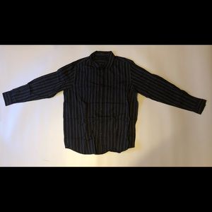 Sean John Tailored Fit Button Up Long Sleeve Stripe Shirt
